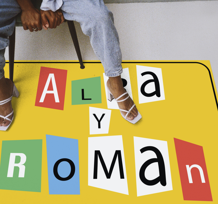 Palapelin palaset pariskunnalle nimi vinyylimatto - Tenstickers