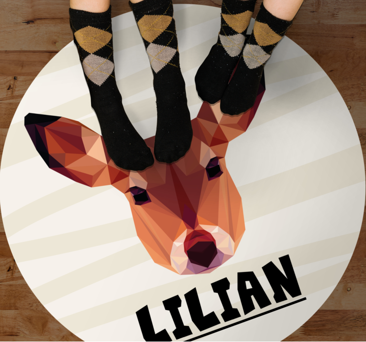 Muokattava peura nimi vinyylimatto - Tenstickers