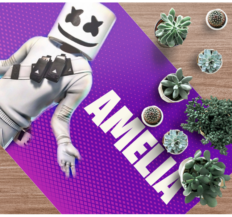 Dj-hahmo nimellä teinin vinyylimatto - Tenstickers