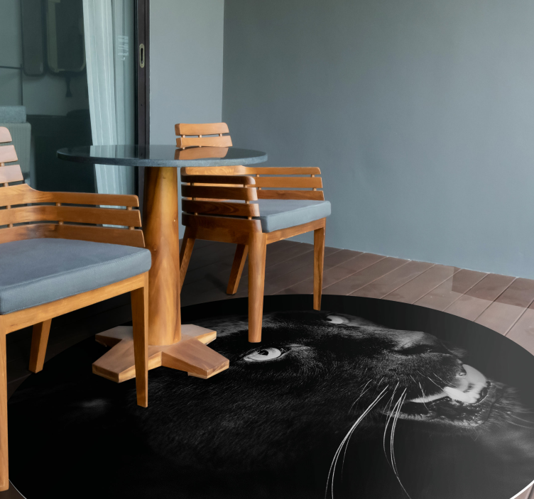 Musta pantteri muotokuva vinyylimatto eläin - Tenstickers