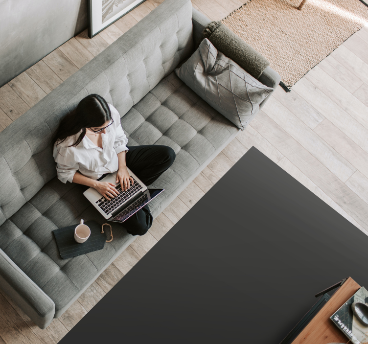 Musta olohuoneen vinyylimatto - Tenstickers