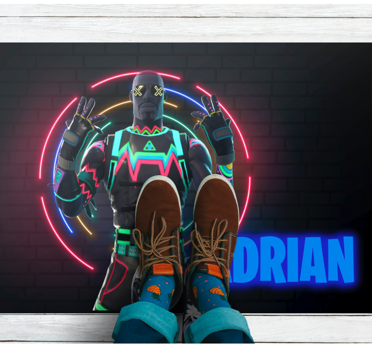 Neon-merkkien näyttö nimi vinyylimatto - Tenstickers