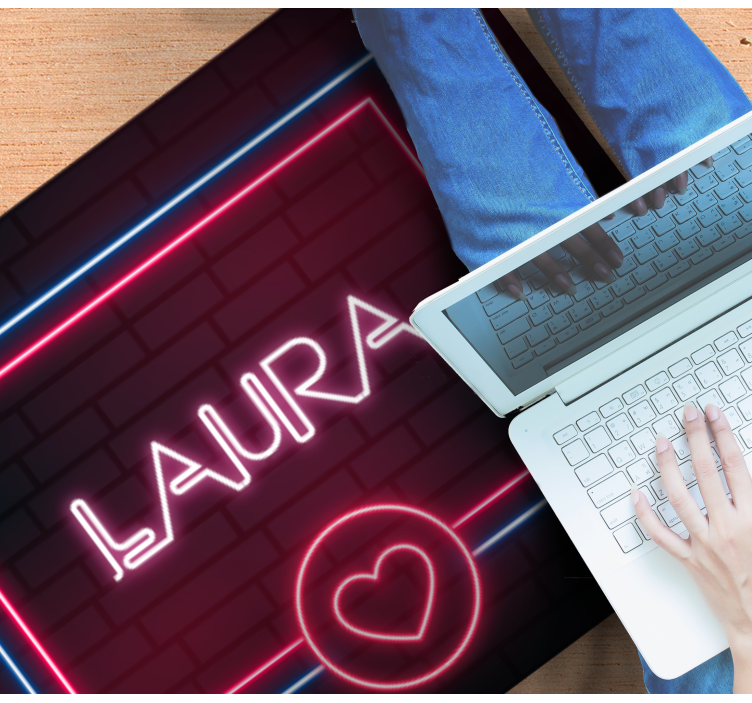 Neonkyltti rakkaus nimi vinyylimatto - Tenstickers