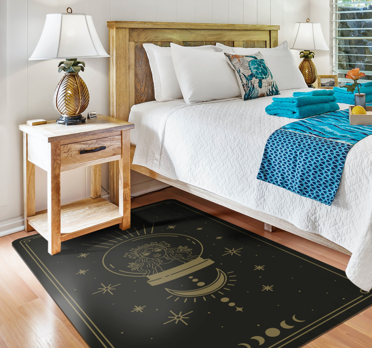 Noita ja kuu Vinyylimatto makuuhuoneeseen - Tenstickers