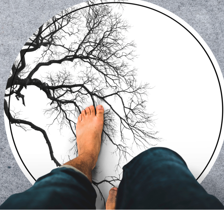 Oksan siluetti taide luonto vinyylimatto - Tenstickers