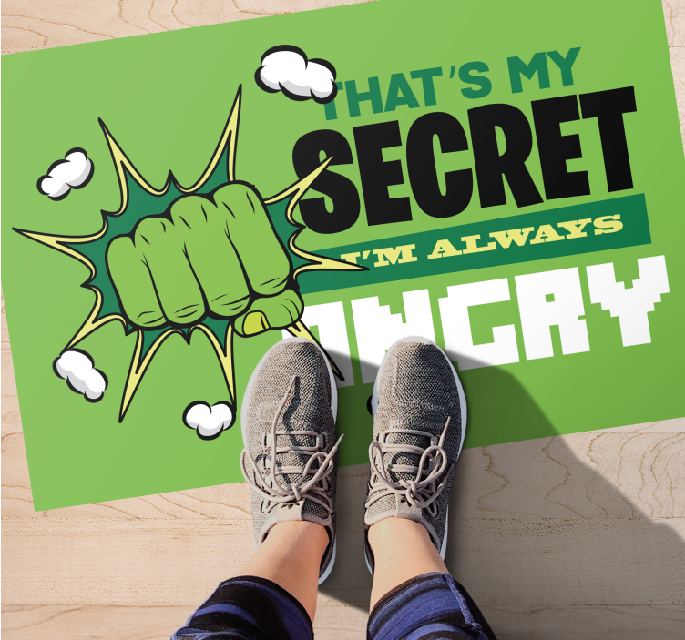 Olen aina vihainen Lisää vinyylimattoja lapsille - Tenstickers