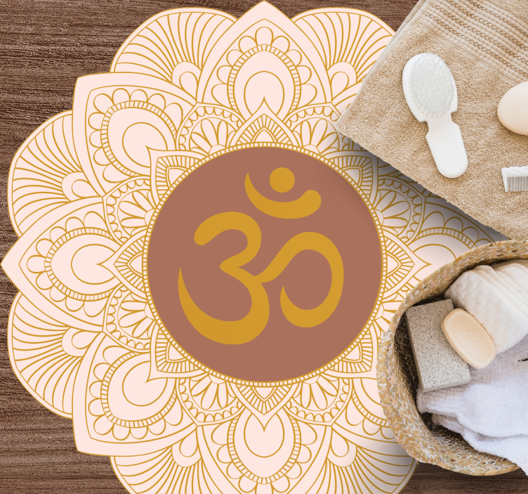 Om meditaatio symboli mandala suunnittelu vinyylimatto mandala - Tenstickers