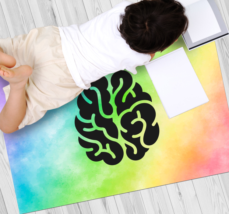 Opettavainen sateenkaari Lisää vinyylimatto lapsille - Tenstickers