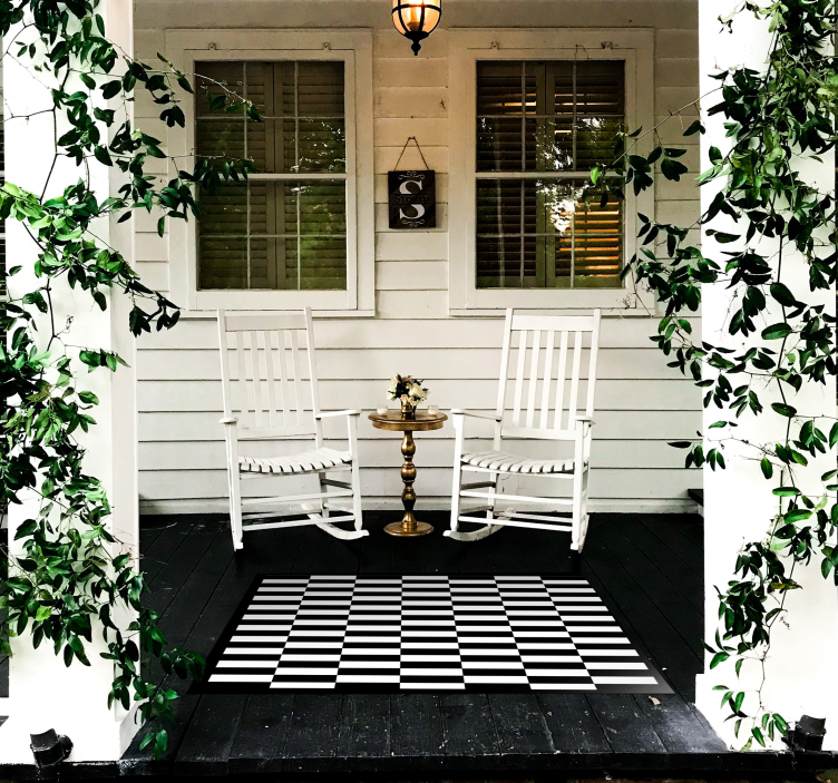 Optisten harhojen raidat vinyylimatto geometrinen - Tenstickers