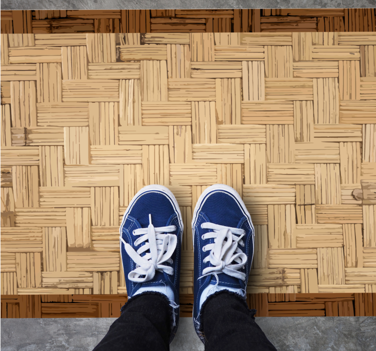 Orgaaninen kudottu pinta eteisen vinyylimatto - Tenstickers