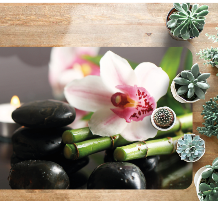 Orkidea tyyneys luonto vinyylimatto - Tenstickers