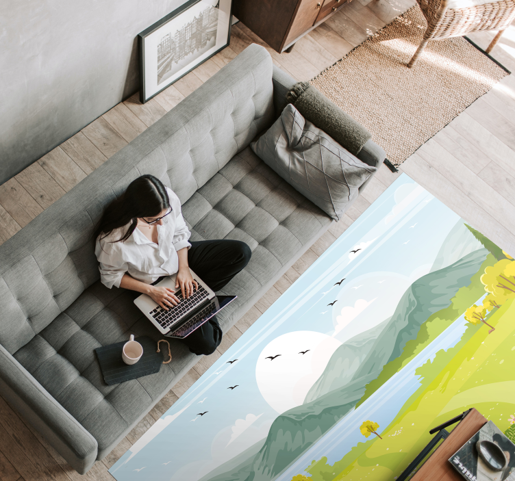 Pastoraalinen maisema luonto vinyylimatto - Tenstickers