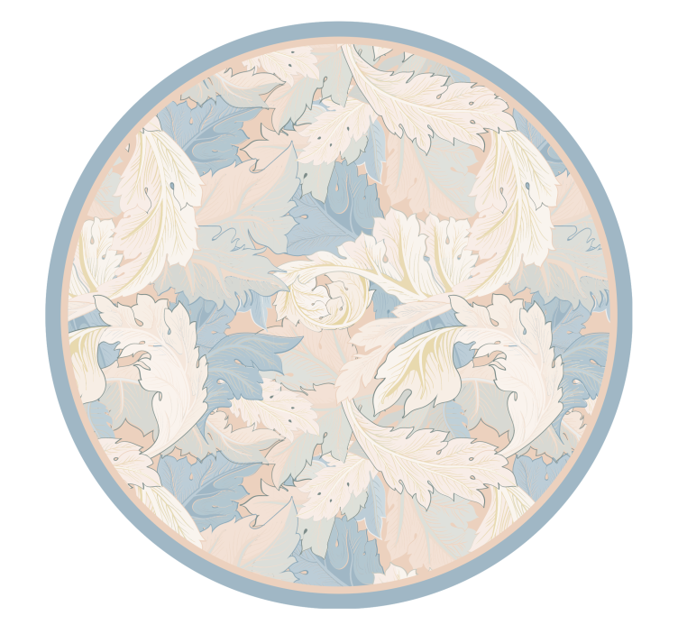 Pehmeä lehtikuvio kukka vinyylimatto - Tenstickers