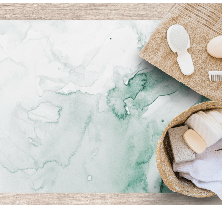 Pehmeä vihreä pyörre marmori vinyylimatto - Tenstickers