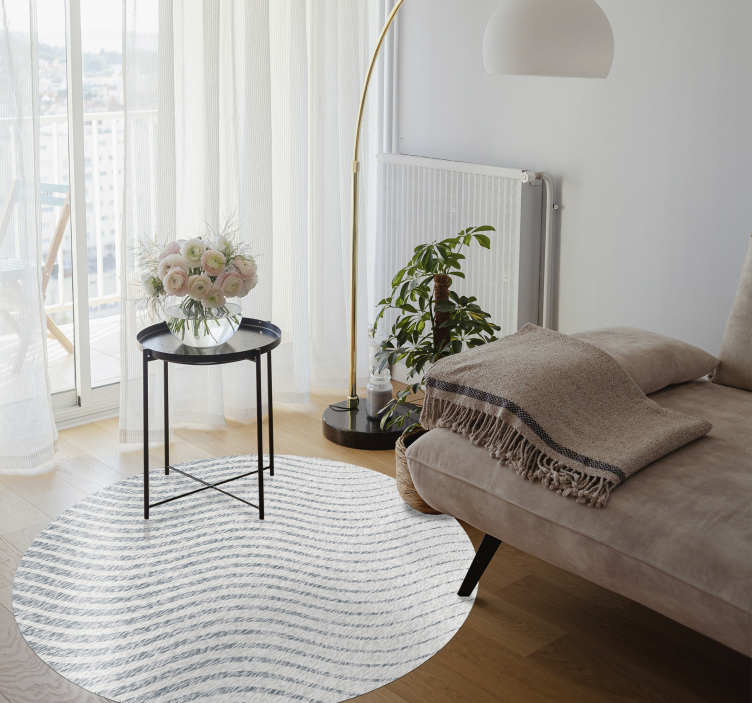 Pehmeät aaltokuviot olohuoneen vinyylimatto - Tenstickers