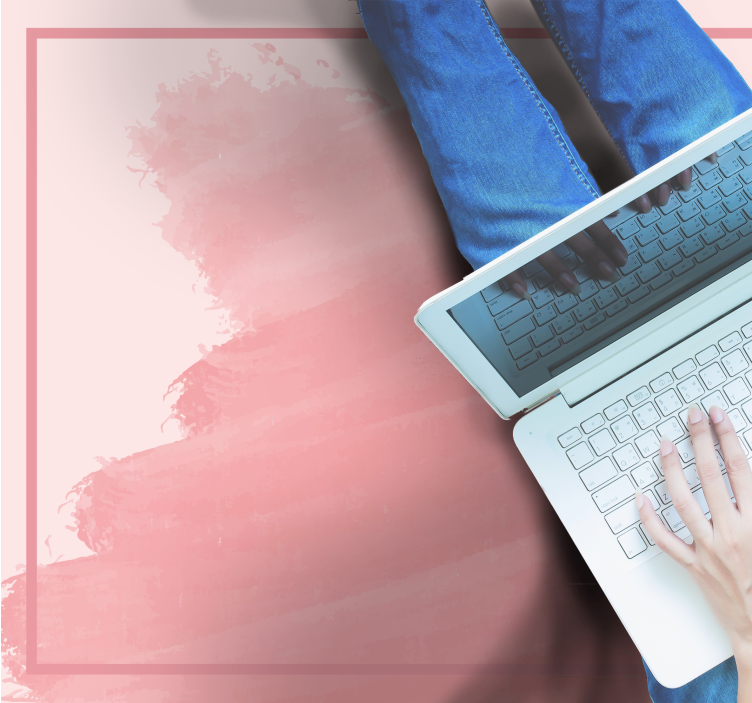 Pehmeät vaaleanpunaiset sävyt Vinyylimatto makuuhuoneeseen - Tenstickers