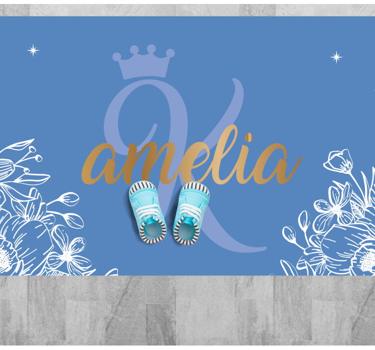 Kukan nimi ja alkukirjain teinin vinyylimatto - Tenstickers