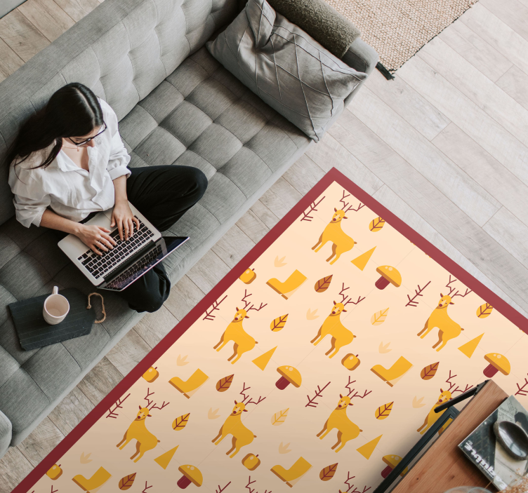 Peuroja ja lehtiä eläin vinyylimatto - Tenstickers