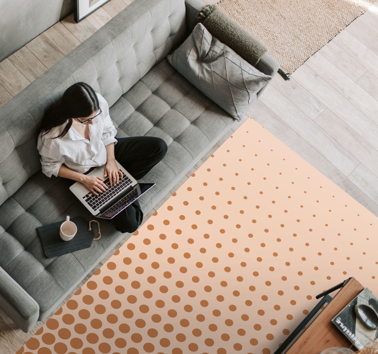 Pilkku gradientti vinyylimatto raidallinen - Tenstickers