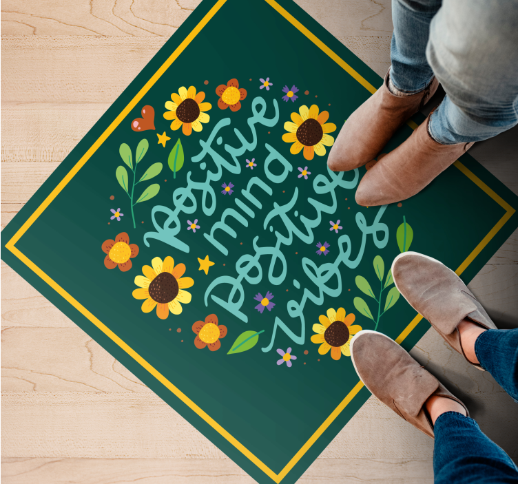 Positiiviset mielen vireet lauseke vinyylimatto - Tenstickers