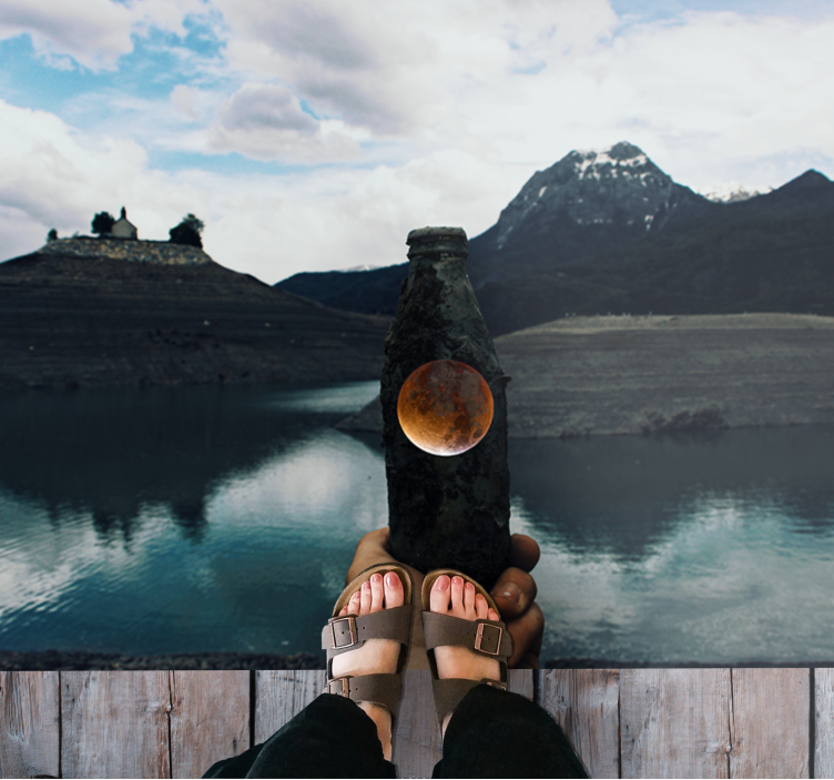 Pullokuunäkymä luonto vinyylimatto - Tenstickers