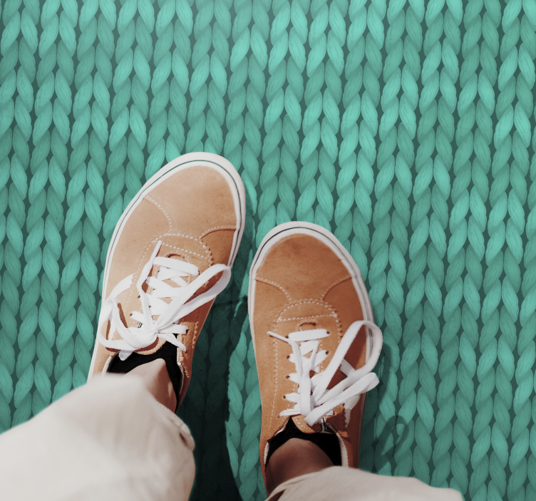 Punottu sinivihreä rakenne Tekstuuri vinyylimatto - Tenstickers