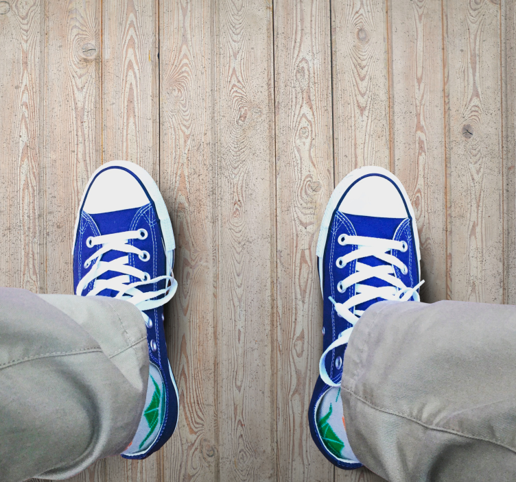 Vaaleanruskeat lankut puu vinyylimatto - Tenstickers