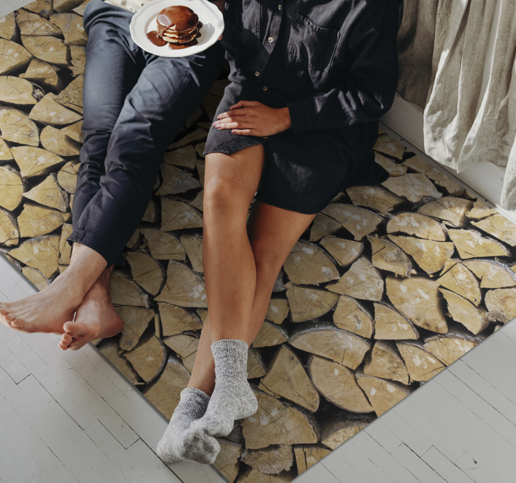 Viipalekuvio puu vinyylimatto - Tenstickers