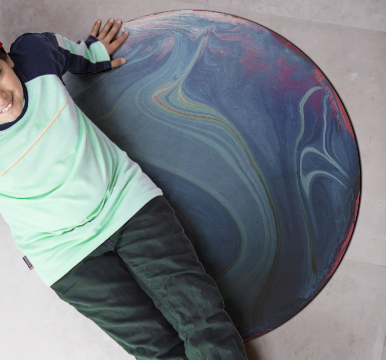 Pyörivä marmoroitu Lisää vinyylimatto lapsille - Tenstickers