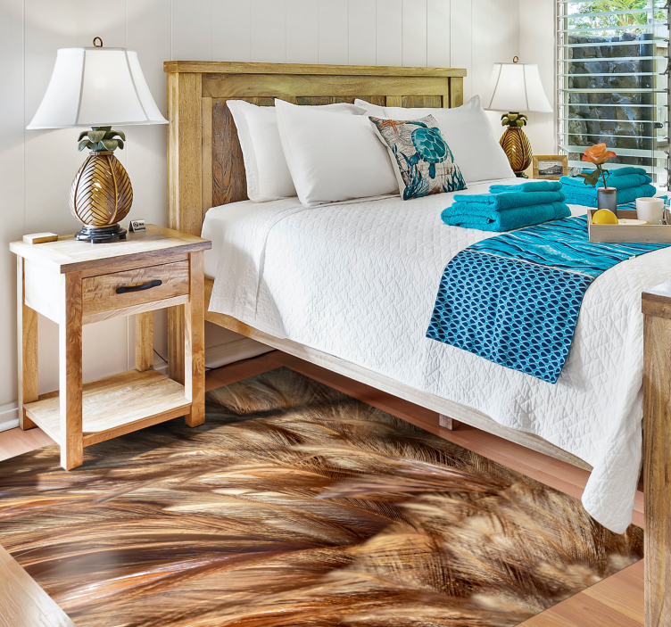 Pyörivä turkki vinyylimatto eläinpainatus - Tenstickers