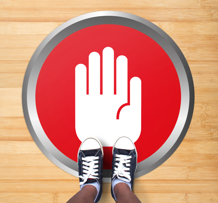 Pysäytyssignaalin sisustus marmori vinyylimatto - Tenstickers