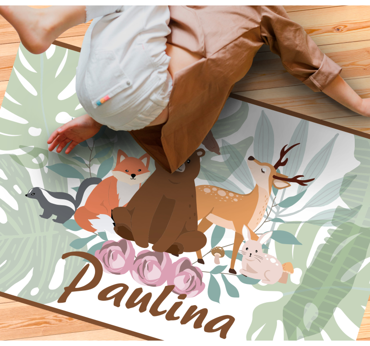 Eläinten viidakko nimi vinyylimatto - Tenstickers