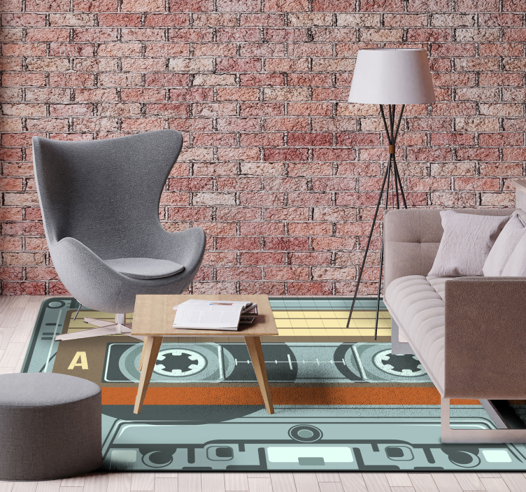 Radiokasetti vintage vinyylimatto - Tenstickers