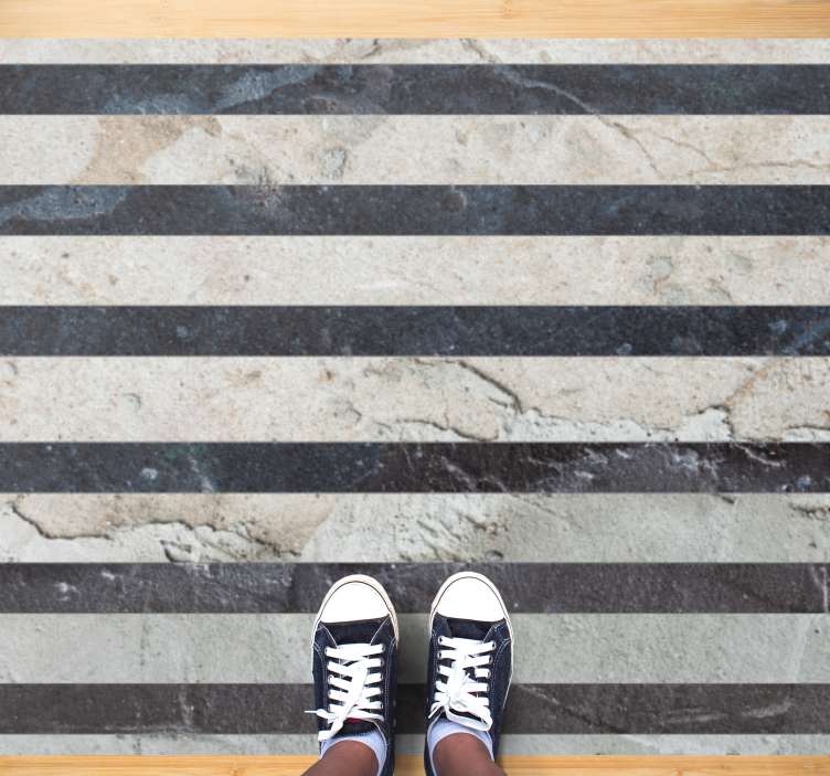 Raidallinen kivikuvio kivinen vinyylimatto - Tenstickers