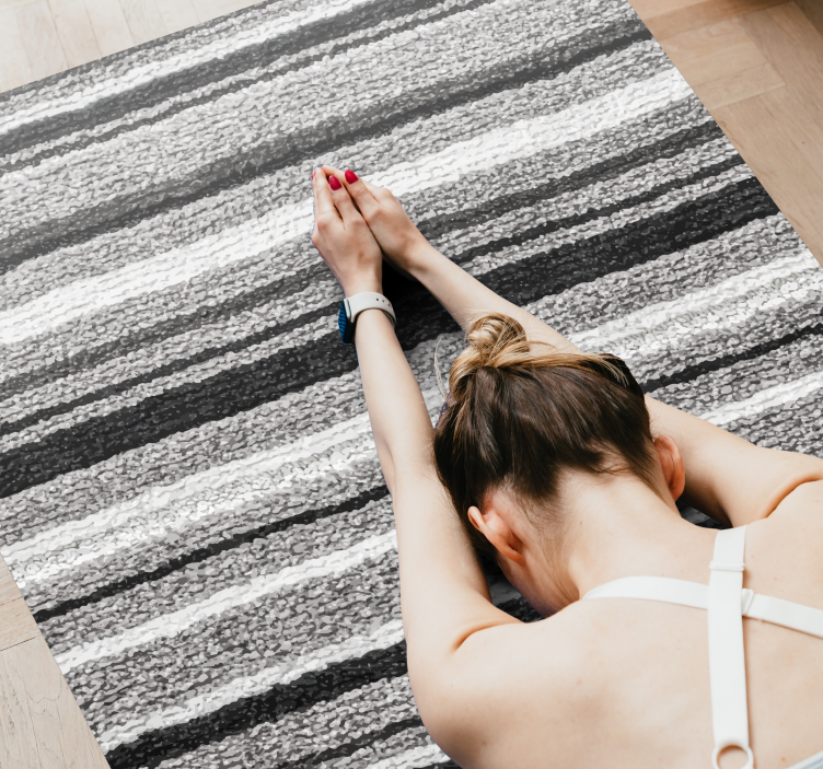 Raidallinen teksturoitu pinta vinyylimatto raidallinen - Tenstickers