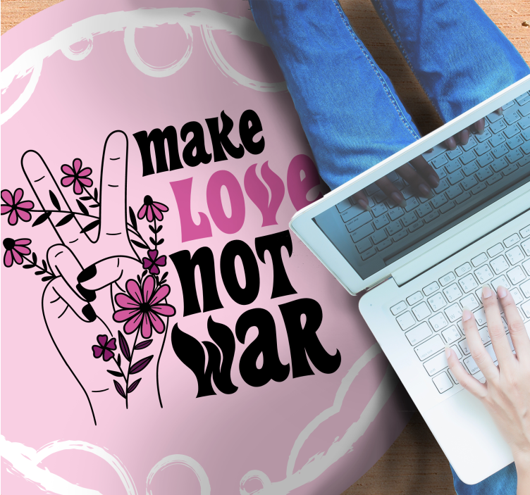 Rauhallinen rakkausviesti lauseke vinyylimatto - Tenstickers