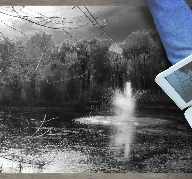 Rauhallinen vesiputousnäkymä luonto vinyylimatto - Tenstickers