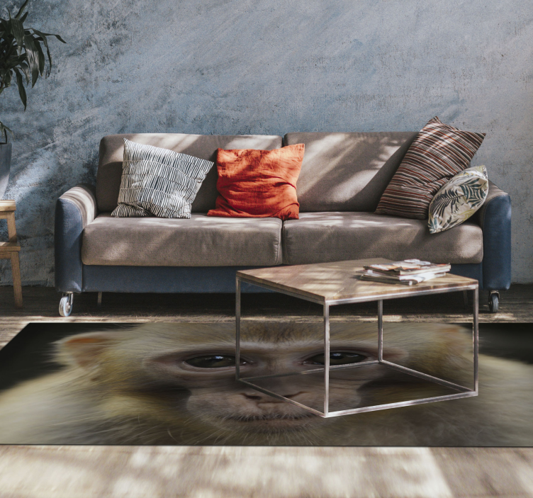 Realistinen apina eläin vinyylimatto - Tenstickers