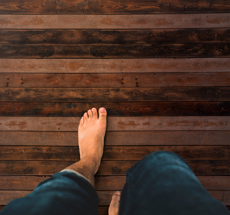 Realistinen tummanruskea sävy puu vinyylimatto - Tenstickers