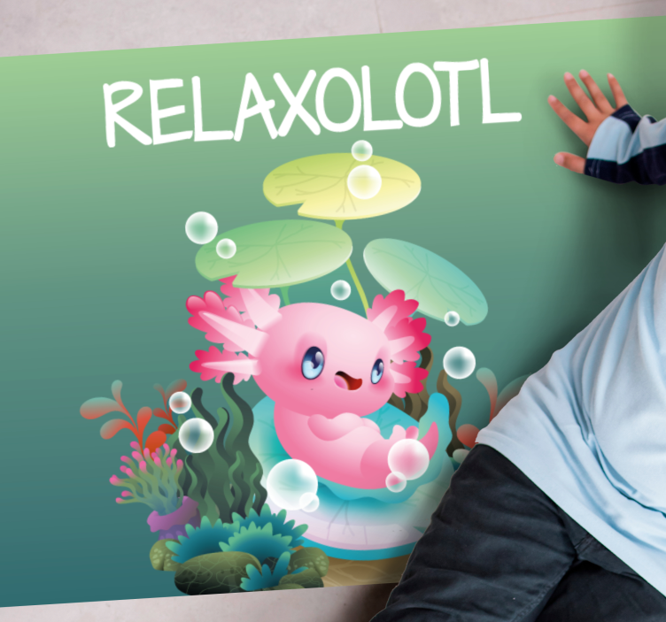 Relaxolotlin lampi Lisää vinyylimatto lapsille - Tenstickers