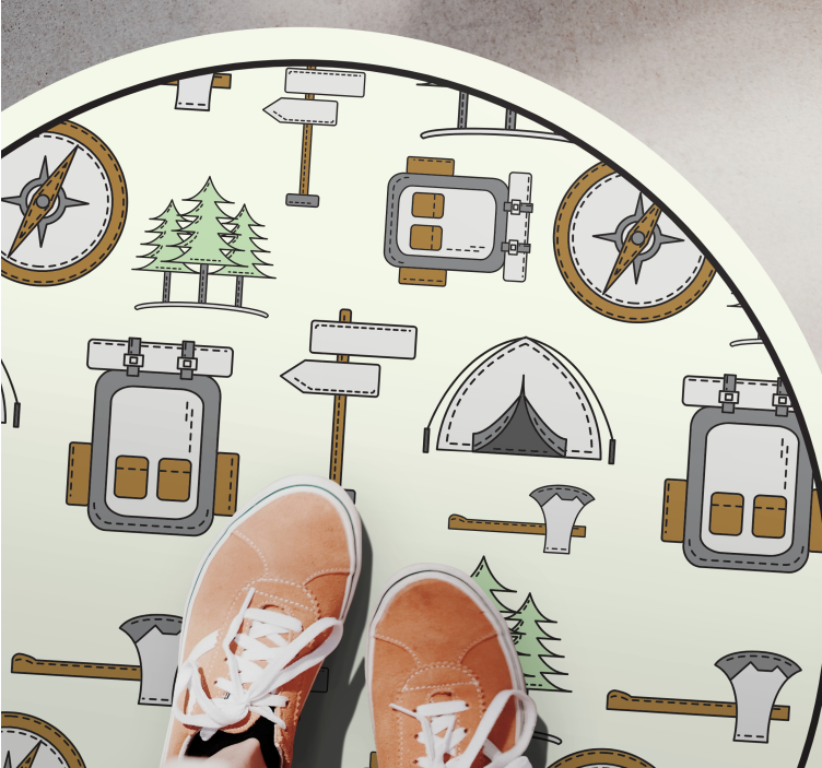 Retkeilyidea tie vinyylimatto - Tenstickers