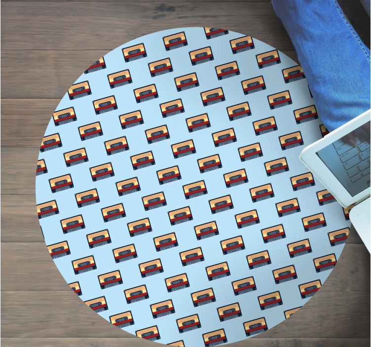 Vintage vinyylimatto retro kasettikonsepti - Tenstickers