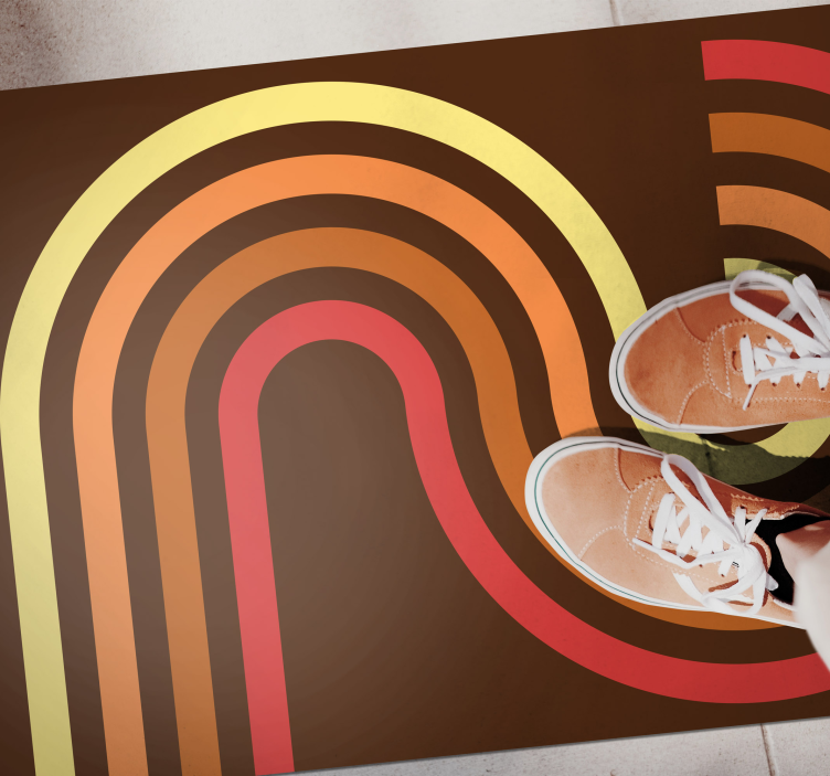 Retro-raidat vintage vinyylimatto - Tenstickers