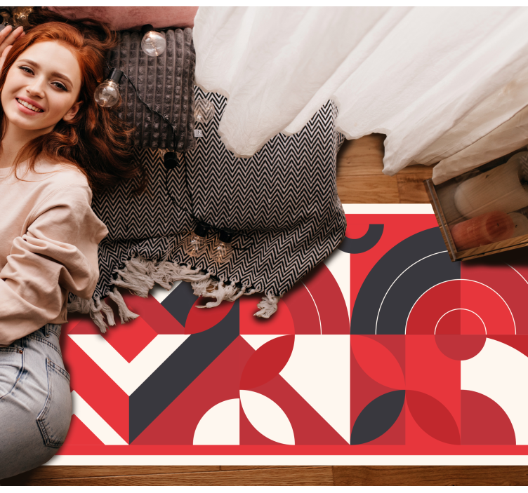 Rohkeita abstrakteja muotoja geometrinen vinyylimatto - Tenstickers