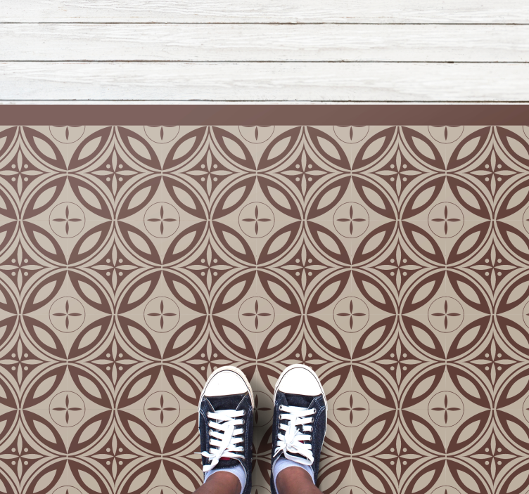 Ruskeat kuviolliset muodot mosaiikki vinyylimatto - Tenstickers