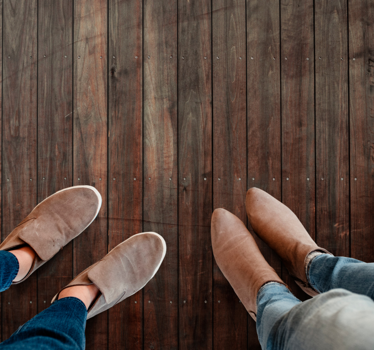 Ruskeita pystysuoria lankkuja tekstuurilla puu aiheinen vinyylima - Tenstickers