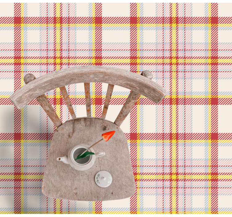 Ruudullinen motiivityyli raidallinen vinyylimatto - Tenstickers