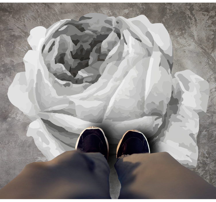 Ruusun kukinta kukka vinyylimatto - Tenstickers