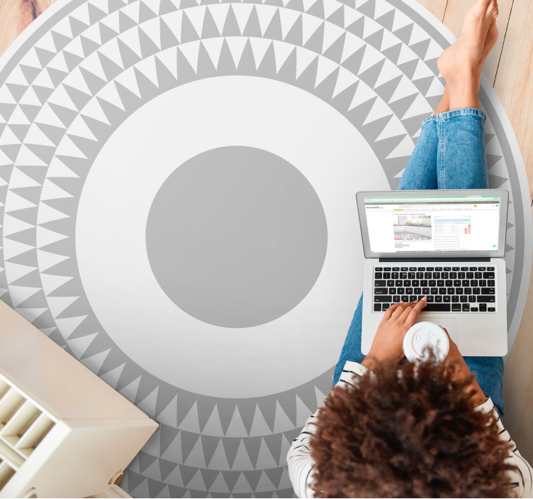 Samankeskisten ympyröiden kuvio vinyylimatto geometrinen - Tenstickers