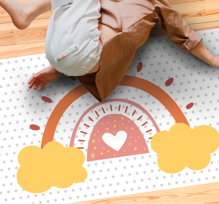 Sateenkaari pilvimaisema Vauvan huoneen vinyylimatto - Tenstickers